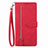 Handytasche Stand Schutzhülle Flip Leder Hülle S06D für Vivo Y35 4G Rot