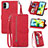 Handytasche Stand Schutzhülle Flip Leder Hülle S06D für Xiaomi Poco C50 Rot