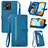 Handytasche Stand Schutzhülle Flip Leder Hülle S06D für Xiaomi Redmi 10 Power Blau