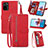 Handytasche Stand Schutzhülle Flip Leder Hülle S06D für Xiaomi Redmi Note 10 4G Rot