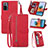 Handytasche Stand Schutzhülle Flip Leder Hülle S06D für Xiaomi Redmi Note 10 Pro 4G Rot