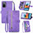 Handytasche Stand Schutzhülle Flip Leder Hülle S06D für Xiaomi Redmi Note 10 Pro 4G Violett