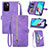 Handytasche Stand Schutzhülle Flip Leder Hülle S06D für Xiaomi Redmi Note 11 5G Violett