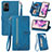 Handytasche Stand Schutzhülle Flip Leder Hülle S06D für Xiaomi Redmi Note 12S Blau