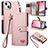 Handytasche Stand Schutzhülle Flip Leder Hülle S07D für Apple iPhone 13 Rosa