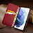 Handytasche Stand Schutzhülle Flip Leder Hülle S08D für Samsung Galaxy S21 Plus 5G