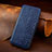 Handytasche Stand Schutzhülle Flip Leder Hülle S08D für Samsung Galaxy S21 Plus 5G Blau