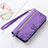 Handytasche Stand Schutzhülle Flip Leder Hülle S09D für Huawei Enjoy 50 Pro Violett