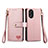 Handytasche Stand Schutzhülle Flip Leder Hülle S15D für Oppo A18 Rosa