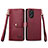 Handytasche Stand Schutzhülle Flip Leder Hülle S15D für Oppo A18 Rot