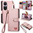 Handytasche Stand Schutzhülle Flip Leder Hülle S15D für Oppo Reno10 Pro 5G Rosa