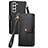 Handytasche Stand Schutzhülle Flip Leder Hülle S15D für Samsung Galaxy S22 5G Schwarz