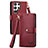 Handytasche Stand Schutzhülle Flip Leder Hülle S15D für Samsung Galaxy S22 Ultra 5G Rot