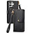 Handytasche Stand Schutzhülle Flip Leder Hülle S15D für Samsung Galaxy S22 Ultra 5G Schwarz