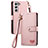 Handytasche Stand Schutzhülle Flip Leder Hülle S16D für Samsung Galaxy S22 5G Rosa