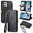 Handytasche Stand Schutzhülle Flip Leder Hülle S17D für Motorola Moto G53 5G