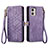 Handytasche Stand Schutzhülle Flip Leder Hülle S17D für Motorola Moto G53 5G Violett