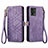 Handytasche Stand Schutzhülle Flip Leder Hülle S17D für Motorola Moto G72 Violett