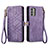 Handytasche Stand Schutzhülle Flip Leder Hülle S17D für Nokia G400 5G Violett