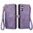 Handytasche Stand Schutzhülle Flip Leder Hülle S17D für Samsung Galaxy A34 5G Violett