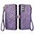 Handytasche Stand Schutzhülle Flip Leder Hülle S17D für Samsung Galaxy S21 FE 5G Violett