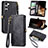 Handytasche Stand Schutzhülle Flip Leder Hülle S17D für Samsung Galaxy S24 5G