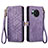 Handytasche Stand Schutzhülle Flip Leder Hülle S17D für Sharp Aquos R8 Violett