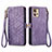 Handytasche Stand Schutzhülle Flip Leder Hülle S18D für Motorola Moto Edge 30 Pro 5G Violett