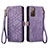 Handytasche Stand Schutzhülle Flip Leder Hülle S18D für Samsung Galaxy S20 FE 4G Violett