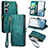 Handytasche Stand Schutzhülle Flip Leder Hülle S18D für Samsung Galaxy S22 Plus 5G