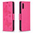 Handytasche Stand Schutzhülle Flip Leder Hülle Schmetterling B01F für Samsung Galaxy A02 Pink