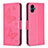 Handytasche Stand Schutzhülle Flip Leder Hülle Schmetterling B01F für Samsung Galaxy A04 4G Pink