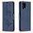 Handytasche Stand Schutzhülle Flip Leder Hülle Schmetterling B01F für Samsung Galaxy A12 Nacho Blau