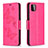 Handytasche Stand Schutzhülle Flip Leder Hülle Schmetterling B01F für Samsung Galaxy A22 5G Pink