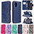 Handytasche Stand Schutzhülle Flip Leder Hülle Schmetterling B01F für Samsung Galaxy A31