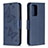 Handytasche Stand Schutzhülle Flip Leder Hülle Schmetterling B01F für Samsung Galaxy A52s 5G Blau