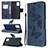 Handytasche Stand Schutzhülle Flip Leder Hülle Schmetterling B01F für Samsung Galaxy A71 4G A715