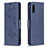 Handytasche Stand Schutzhülle Flip Leder Hülle Schmetterling B01F für Samsung Galaxy M02 Blau