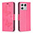 Handytasche Stand Schutzhülle Flip Leder Hülle Schmetterling B01F für Xiaomi Mi 13 5G Pink