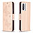 Handytasche Stand Schutzhülle Flip Leder Hülle Schmetterling B01F für Xiaomi Redmi K40 Pro 5G Rosegold