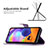 Handytasche Stand Schutzhülle Flip Leder Hülle Schmetterling B02F für Samsung Galaxy A31