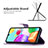 Handytasche Stand Schutzhülle Flip Leder Hülle Schmetterling B02F für Samsung Galaxy A41