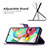 Handytasche Stand Schutzhülle Flip Leder Hülle Schmetterling B02F für Samsung Galaxy A71 4G A715