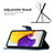 Handytasche Stand Schutzhülle Flip Leder Hülle Schmetterling B02F für Samsung Galaxy A72 4G