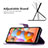 Handytasche Stand Schutzhülle Flip Leder Hülle Schmetterling B02F für Samsung Galaxy M11