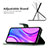 Handytasche Stand Schutzhülle Flip Leder Hülle Schmetterling B02F für Xiaomi Redmi 9 Prime India