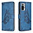 Handytasche Stand Schutzhülle Flip Leder Hülle Schmetterling B02F für Xiaomi Redmi Note 10 Pro 4G