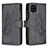 Handytasche Stand Schutzhülle Flip Leder Hülle Schmetterling B03F für Samsung Galaxy A12 Schwarz