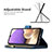 Handytasche Stand Schutzhülle Flip Leder Hülle Schmetterling B03F für Samsung Galaxy M32 5G