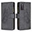 Handytasche Stand Schutzhülle Flip Leder Hülle Schmetterling B03F für Samsung Galaxy S20 FE 4G Schwarz